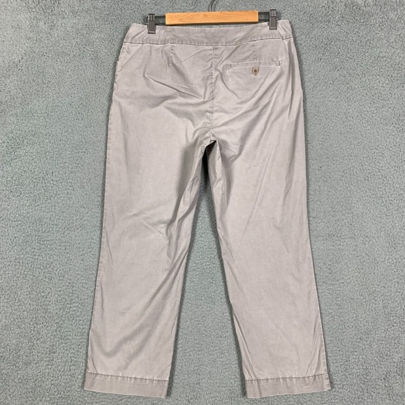 Eileen Fisher Chino Pants Women's‎ 8 Cropped Taupe Straight Leg Relaxed Twill - Picture 5 of 9